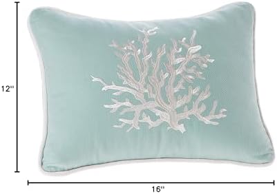 Harbor House Modern Design Decorative Pillow Hypoallergenic Sofa Cushion Lumbar, Back Support, Oblong 12" x 16", Coastline, Cotton Blue - Image 5