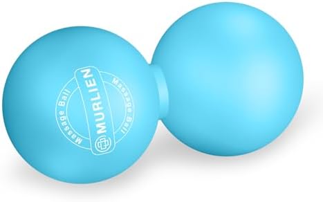 Peanut Massage Ball, Double Lacrosse Ball for Myofascial Release, Trigger Point Therapy, Muscle Relief, Acupoint Massage, Alleviating Neck, Shoulder, Back, Legs, or Muscle Tension - Blue by MURLIEN