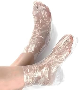 JIASAI 100Pcs (50 Pairs) Disposable foot film cover, Paraffin Bath Liners for Foot,anti cracking plastic bag, household cling film, trial shoe, foot cover, sock cover,Wax thera-py Foot Bags - Image 2