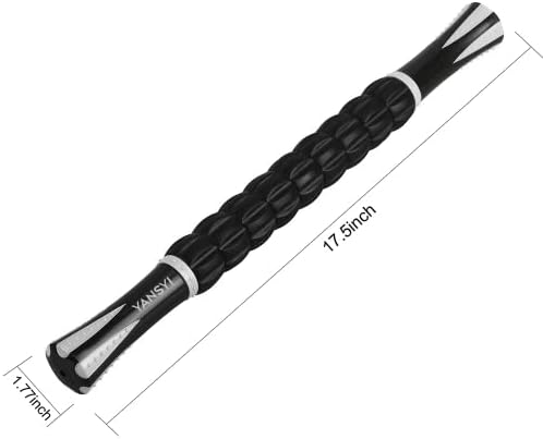 YANSYI Professional 9-Roller Deep Tissue Massage Stick - Portable Muscle Recovery Roller for Athletes, Relieves Post-Workout Soreness & Leg/Back Pain - Portable Physio Tool (White) - Image 2