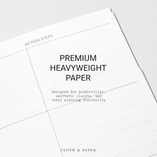 Cloth & Paper Travel Notebook | Goal Tracker – Ibiza | Pocket Plus Goal Planner Notebook 3.2" x 6" | Goal Tracker for Planning, Progress Tracking, Productivity & Personal Goals – Soft Touch Cover - Image 4