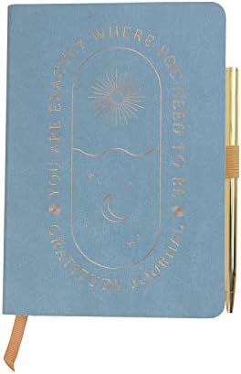 DesignWorks Ink Daily Gratitude Journal with Pen, Teal, 4.5 x 6.5 in by DesignworksInk