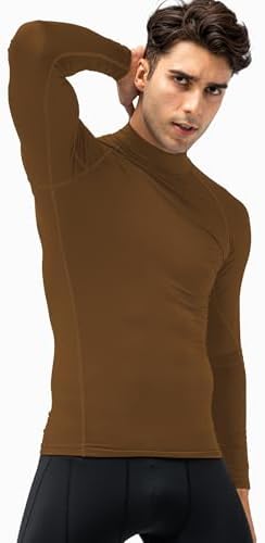 SPVISE Men's Compression Shirts Long Sleeve Mock Turtleneck Workout Tops - Image 5