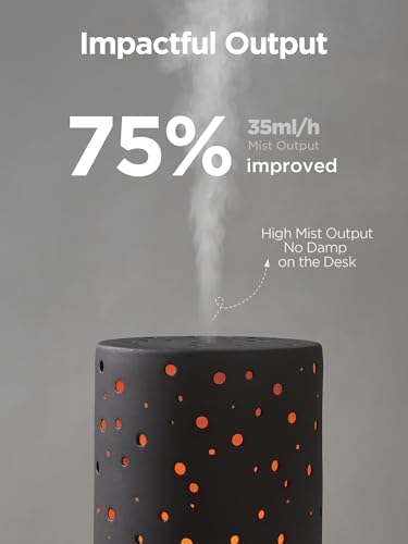 InnoGear 150ml Ceramic Essential Oil Diffuser, Diffusers for Home, Black - Image 3