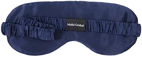 Mulberry Natural Silk Sleep Mask for Women & Men with Elastic Strap, Super Soft Sleeping Eye Mask, Size M, (Navy Blue) - Image 2