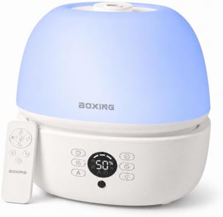 BOXING 3L Humidifier, Humidistat, Auto Mode, Remote, 7-Color Night Light by BOXING