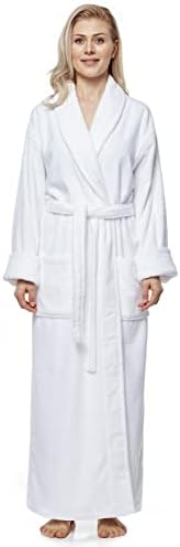 Arus Women's Long Style Full Length Thick Shawl Collar Turkish Bathrobe by Arus