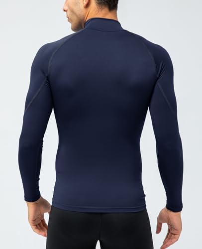 SPVISE Men's Compression Shirts Long Sleeve Mock Turtleneck Workout Tops - Image 4