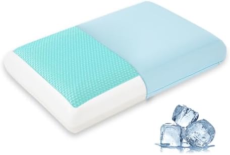 Cooling Gel Memory Foam Pillow for Hot & Side Sleepers, Neck Support, Blue by Unknown