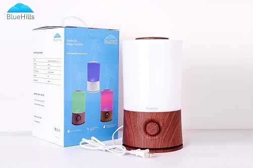 BlueHills Premium 2000 ML XL Essential Oil Diffuser Humidifier 2L Dark Wood - Image 5