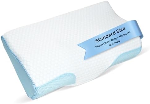 Derila Cooling Pillowcase for Neck Pillow, Cover Only, White, 50 x 30 cm by Derila%7CMemoryFoamPillow