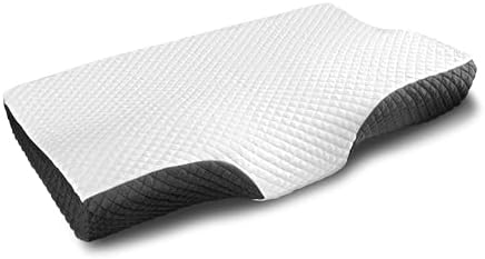 EPABO Contour Memory Foam Pillow Orthopedic Sleeping Pillows, Ergonomic Cervical Pillow for Neck Pain - for Side Sleepers, Back and Stomach Sleepers, Free Pillowcase Included (Firm & Queen) by EPABO