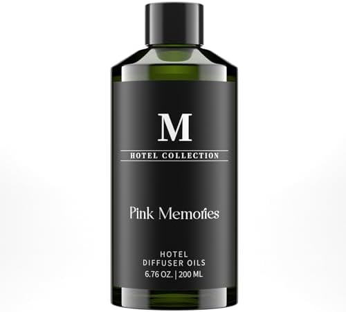 Hotel Collection Diffuser Oil-Pink Memories, 6.76 Fl Oz (200ml), Home Luxury Aroma & Hotel Fragrance Diffuser Oil- Essential Oils for Aromatherapy Bigger Bottle, Longer Lasting Aroma by MISIJIEssentialOilsOverall