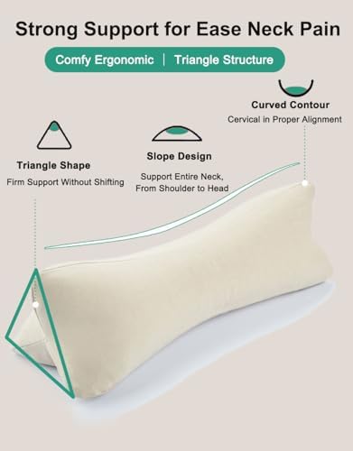 Buckwheat Pillows for Sleeping, Adjustable Buckwheat Hulls Neck Cervical Roll Pillow with Washable Cover, Home Office Travel Neck Pain Relief Lumbar Support, Tan 15 X 5 Inches - Image 2