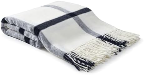 Arus Acrylic Highlands Collection Queen Throw Blanket Navy Stripes, 60x80 by Arus