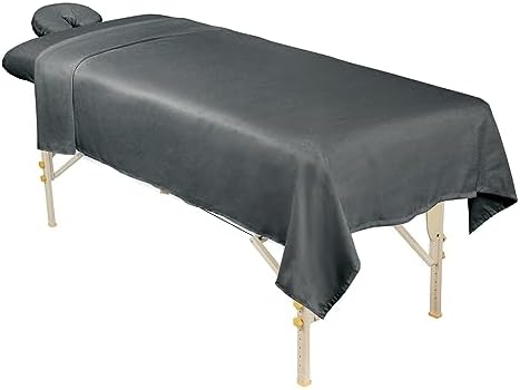 ForPro Premium Microfiber 3-Piece Massage Sheet Set, Cool Grey - Image 3