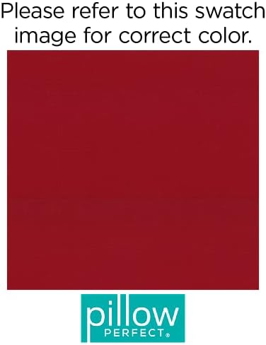 Pillow Perfect Pompeii Solid Indoor/Outdoor Lumbar Pillow Plush Fill, Weather and Fade Resistant, Lumbar - 11.5" x 18.5",, Red, 2 Count - Image 4