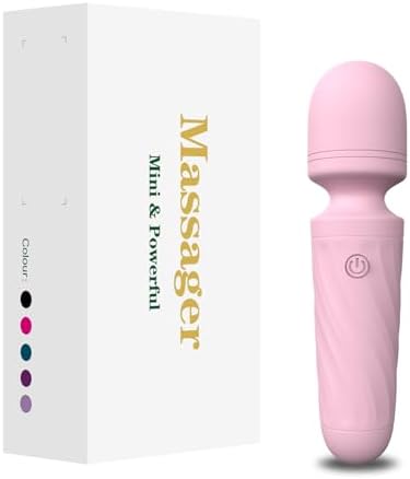 Mini Massager Wand-Waterproof,10 Vibration(Light Pink) by KINGWAND