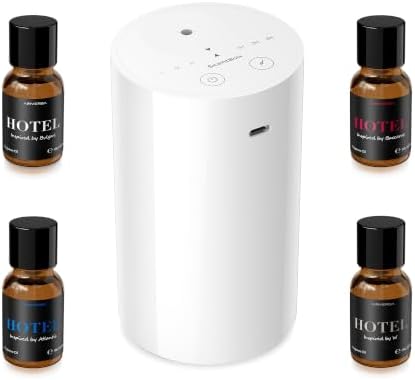 ANZ Waterless Essential Oil Diffuser Starter Kit, White by ScentBots