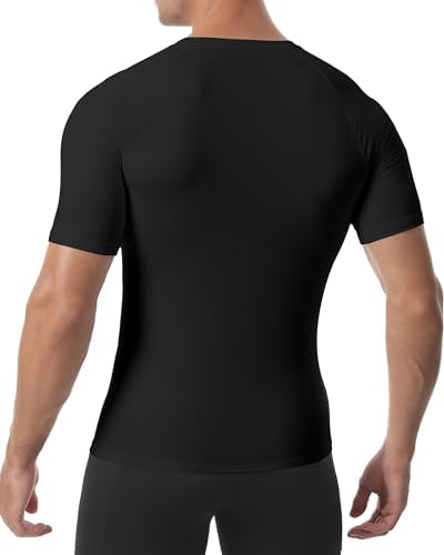 Roadbox Compression Shirt Men Short Sleeve, Cool Dry Base Layer Athletic Undershirts, Workout T-Shirt for Sports Gym Running - Image 3