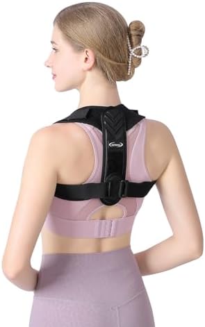 Alsoay Posture Corrector for Women and Men, Back Brace Adjustable Upper Posture Support, Back Support, Comfortable Back Straightener Support for Clavicle Support, and Providing Pain Relief from Neck by Unknown