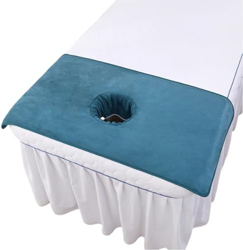 Massage Table Cover Towel with Face Cradle Hole, Premium Fitted Sheet with Locked Edges (Teal) by ZBH1985