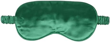 1 Pack Silk Sleep Mask, Soft Silk Eye Blindfold with Elastic Strap for Night Sleeping Travel and Nap, Unisex (Green) by Unknown
