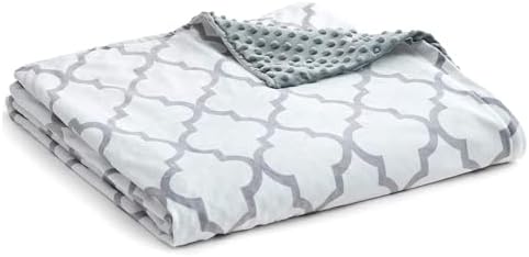 YnM Fuzzy Duvet Cover for Weighted Blankets (Lattice Scroll 80''x87'') by YNM
