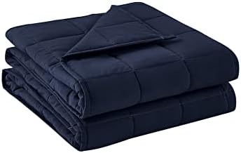 BB BLINBLIN Weighted Blanket Heavy Blanket for Cool & Restful Sleep, Premium Soft Material and Glass Beads (Navy Blue, 80''x87'' 15lbs), Two Persons(70~140lb) Sharing Use on Queen/King Bed… by BBBLINBLIN