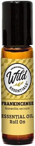 Wild Essentials Frankincense Essential Oil Roll On, 10ml, Pure, Premium Grade Essential Oils and Organic Jojoba Oil, Ready to Use, All Natural by WildEssentials