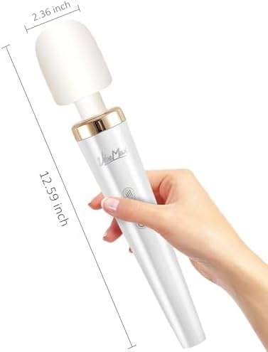 VibeMax Rechargeable Handheld Wand Massager – Powerful Deep Tissue Muscle Therapy Device with Soft Silicone Head, Multi-Speed Vibrations, Quiet, Portable for Back, Neck, Shoulders & Body - Image 5