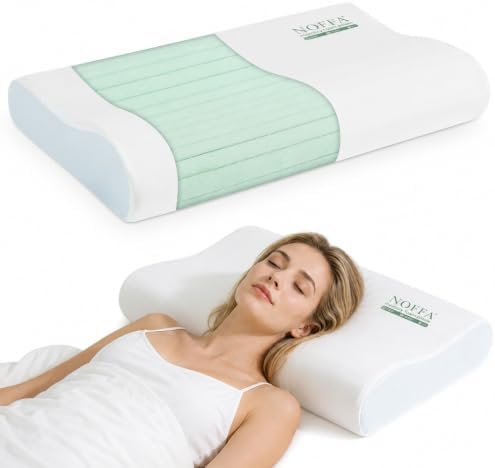 Cervical Neck Pillow for Neck Pain Relief, Contour Pillow by NOFFA