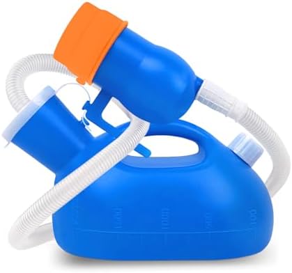 Portable Urinals for Men Spill Proof, OOCOME Upgrade Male Urinal Bottle Spill Proof for Seniors, Bedside Urinal with Soft Funnel & Long Hose, for Hospital Wheelchair Bedridden Car and Travel Use by OOCOME