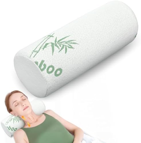 Bucherry 1 Pcs Bamboo Memory Foam Neck Roll Pillow 15.8 x 5.9 Inches by Bucherry
