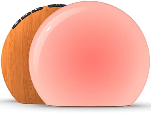 Meditation White Noise Sound Machine with 30 Soothing Sounds 12 Colors Night Light 10 Brightness Levels 32 Volume Level 4 Timers and Memory Function Sleep Machine for Baby Kids Adults (Wood Grain) by Meditation