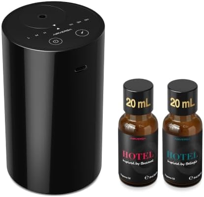 Airversa AN8 Waterless Essential Oil Diffuser Starter Kit, Black by Airversa