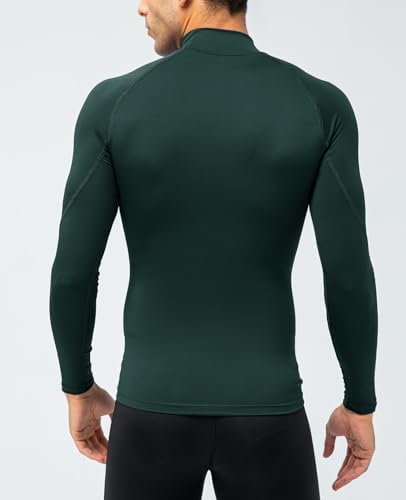 SPVISE Men's Compression Shirts Long Sleeve Mock Turtleneck Workout Tops - Image 4