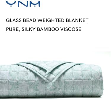 YnM Cooling Weighted Blanket for Adults, 20lbs Heavy Bed Throw for One Person of 190lbs, Perfect for Hot Sleepers or Warm Climates with Rayon/Glass Beads(60x80 Inches, Queen Bed, Spearmint Green) - Image 2
