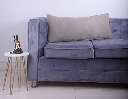 Trade Star Designer Lumbar Throw Cushion Case 100% Cotton Pillow Cover Handcrafted Cushion Cover Mudcloth Pillow Case Authentic Mudcloth Spring Fall Decor Modern (Grey Solid 14X36 INCHES) - Image 2