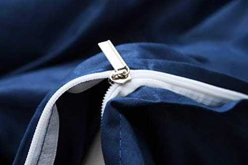 F.Y.Dreams Weighted Blanket Duvet Cover 60x80 inches with 8 Ties,Zipper on Long Side/100% Cotton, Navy Blue/Just Duvet Cover - Image 5
