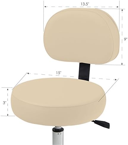 EARTHLITE Pneumatic Massage Salon Drafting Stool - No Leaking (vs. Hydraulic), Adjustable, Rolling, CFC-Free / Medical Spa Facial Chair - Image 3
