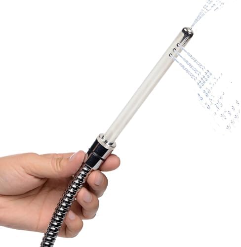 Metal Douche Enema Shower Cleaning Set Anal Plug Dildo Anal Enema Cleaning with 2 Conversion Head for Most Bottle - Image 2