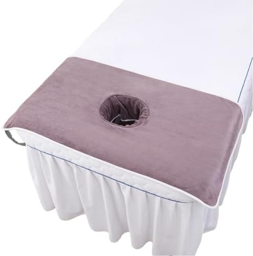 Massage Table Cover Towel with Face Cradle Hole, Premium Fitted Sheet with Locked Edges (Lilac) by ZBH1985