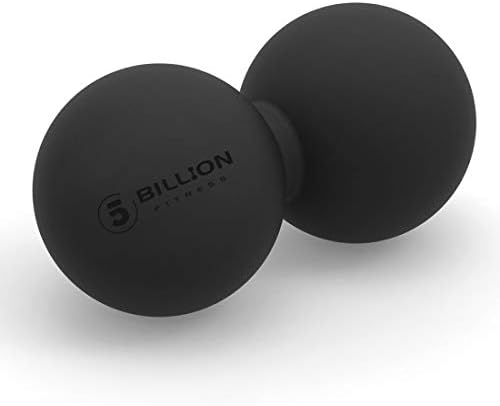 5BILLION Peanut Massage Ball - Double Lacrosse Massage Ball & Mobility Ball for Physical Therapy - Deep Tissue Massage Tool for Myofascial Release, Muscle Relaxer, Acupoint Massage (Black) by 5BILLIONFITNESS