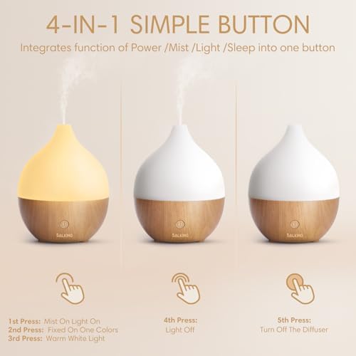 SALKING Essential Oil Diffuser with Remote Control, 100ml Diffuser for Home - Image 4