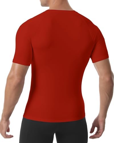 Roadbox Compression Shirt Men Short Sleeve, Cool Dry Base Layer Athletic Undershirts, Workout T-Shirt for Sports Gym Running - Image 3