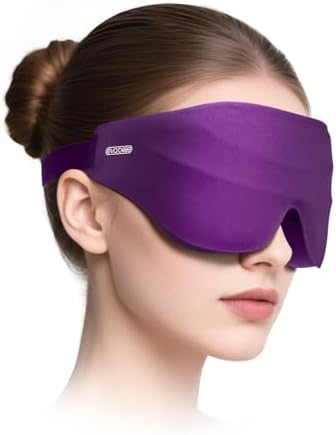 Sleep Eye Mask for Men Women, EVA BELLE Light Blocking Sleeping Mask for Side Sleeper, 3D Contoured Cup Night Blindfold, Lash Extensions 3D Sleeping Mask with Adjustable Strap for Travel, Night & Nap by Evabelle