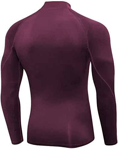 SPVISE Men's Compression Shirts Long Sleeve Mock Turtleneck Workout Tops - Image 4