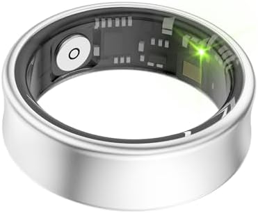 Smart Ring Health Fitness Tracker Titanium (Silver, 10#) - Image 5