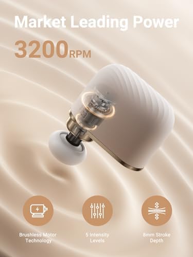 Modi Mini Massage Gun | Portable Powerful 3200RPM Handheld Massager | High Intensity Muscle Massager | Massage Gun Deep Tissue | Lightweight Percussion Body Massager Gun Relief | Airplane Safe - Image 2